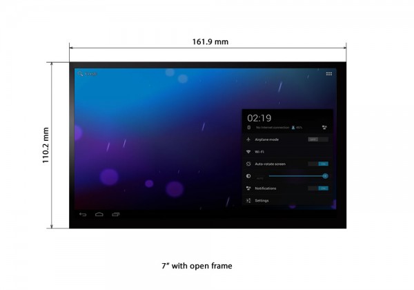7" open frame touch LCD